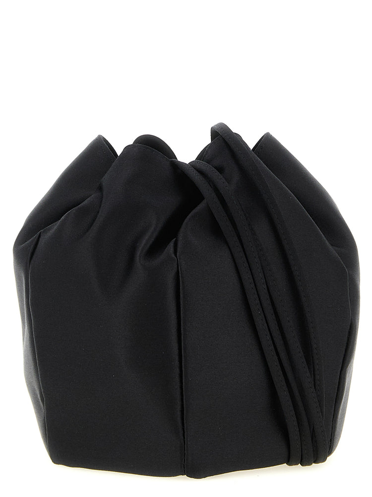 Black Viscose Shoulder Bag