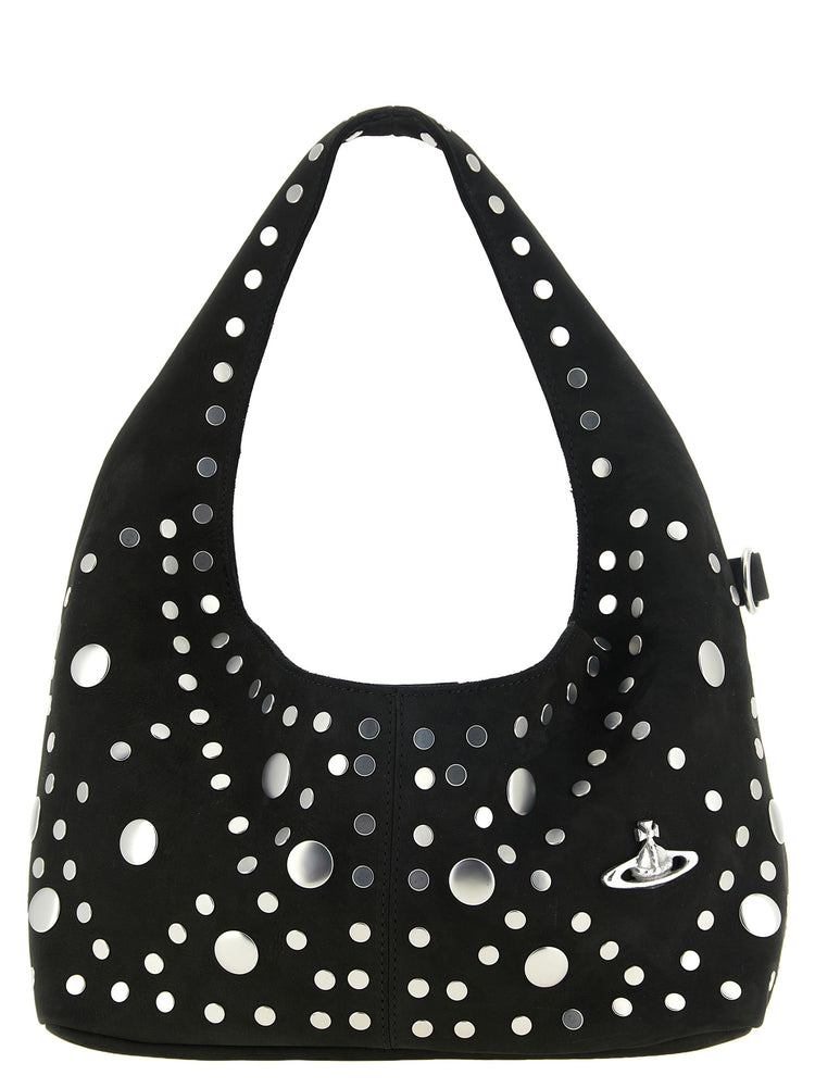 Black Cowhide Shoulder Bag