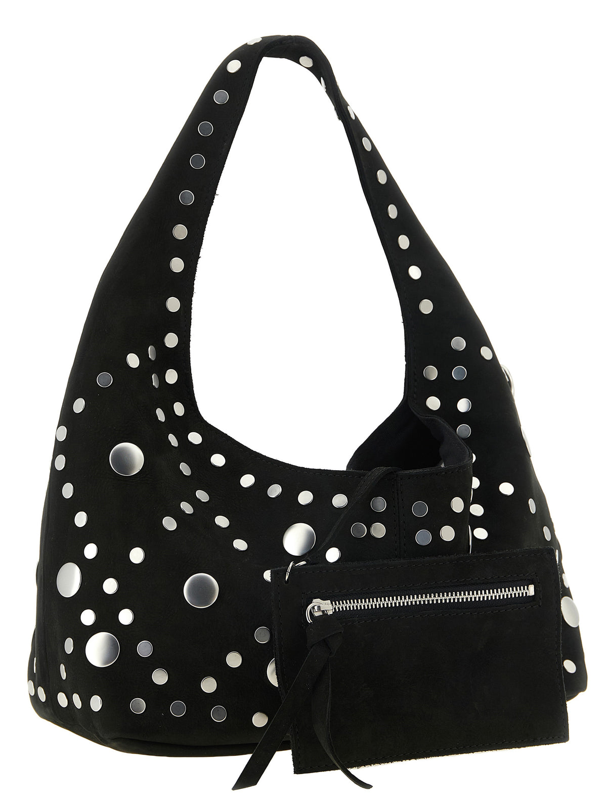Black Cowhide Shoulder Bag