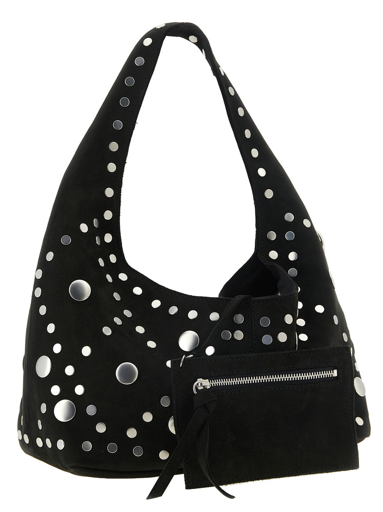 Black Cowhide Shoulder Bag
