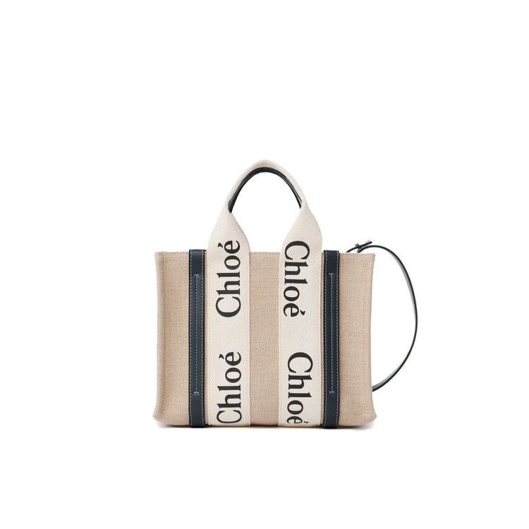 Beige Linen Tote Bag