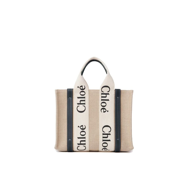 Beige Linen Tote Bag