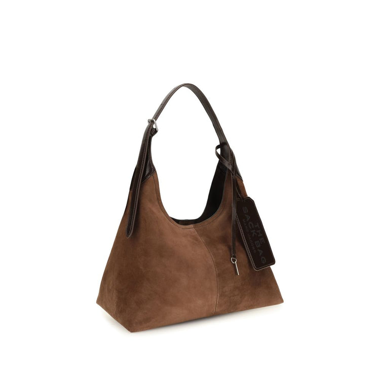Brown Suede Leather Shoulder Bag