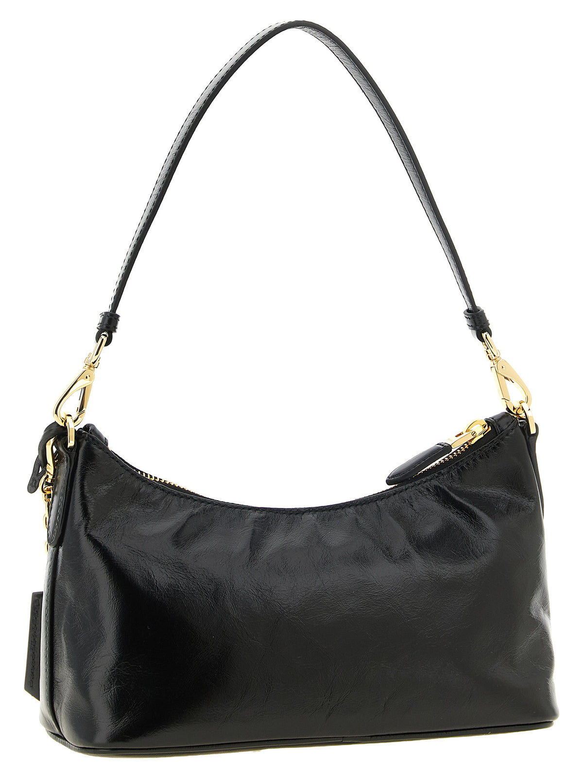 Black Calfskin Shoulder Bag