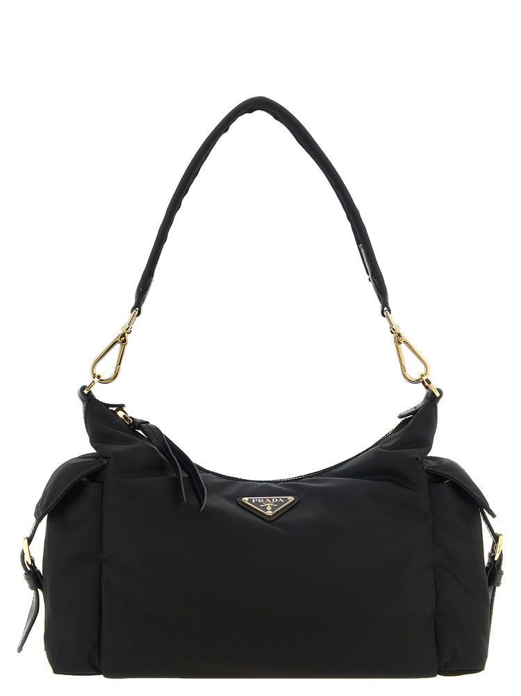 Black Polyamide Shoulder Bag