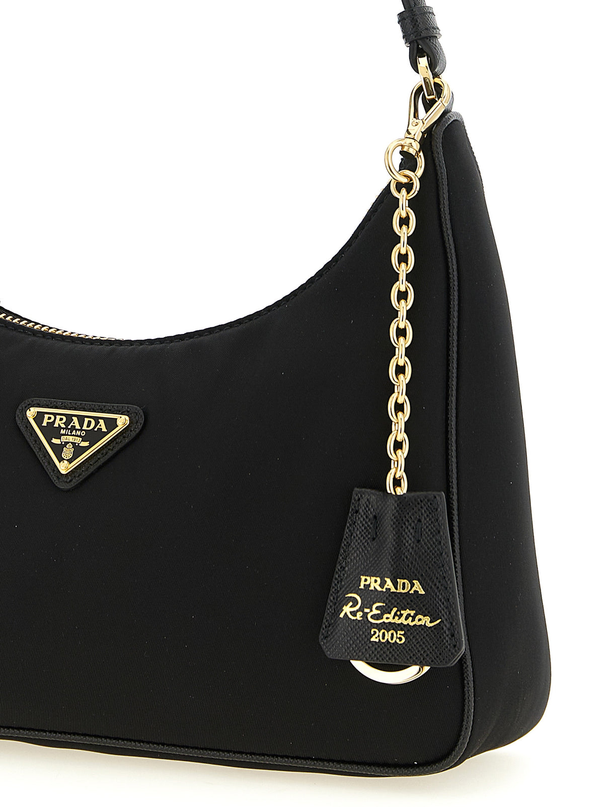 Black Recycled Polyamide Shoulder Bag