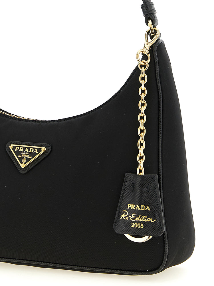 Black Recycled Polyamide Shoulder Bag