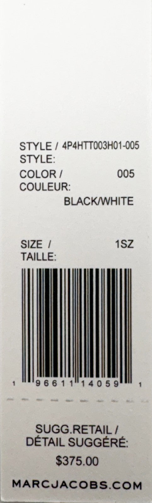 Marc Jacobs Mini Grind White Black Leather Crossbody Bag