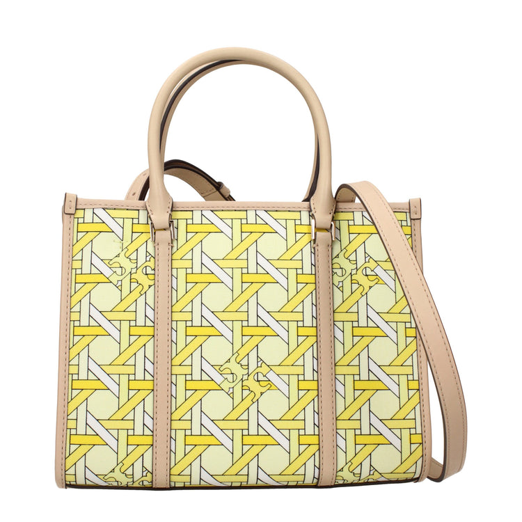 Yellow Fabric Handbag