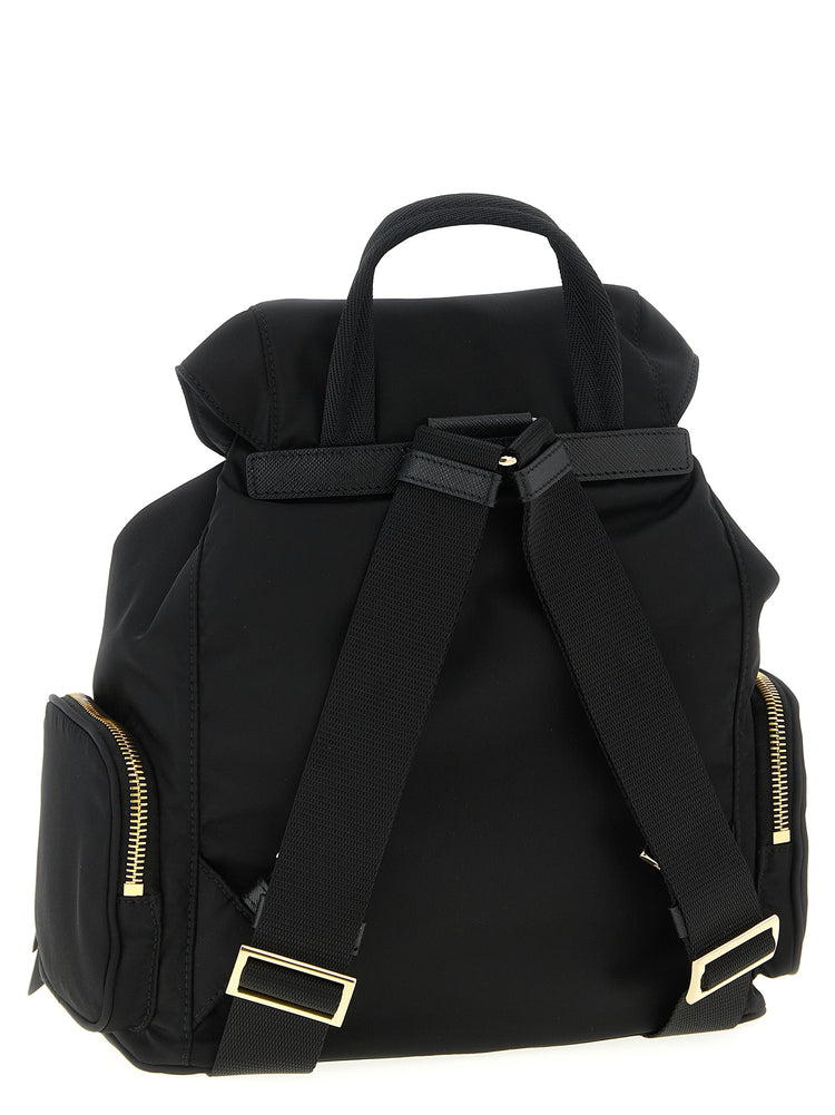 Black Recycled Polyamide Backpack