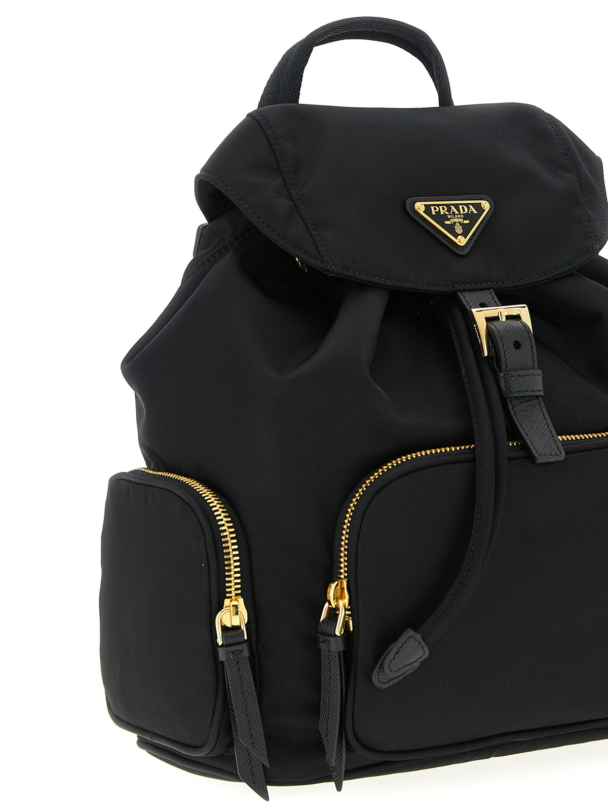 Black Recycled Polyamide Backpack