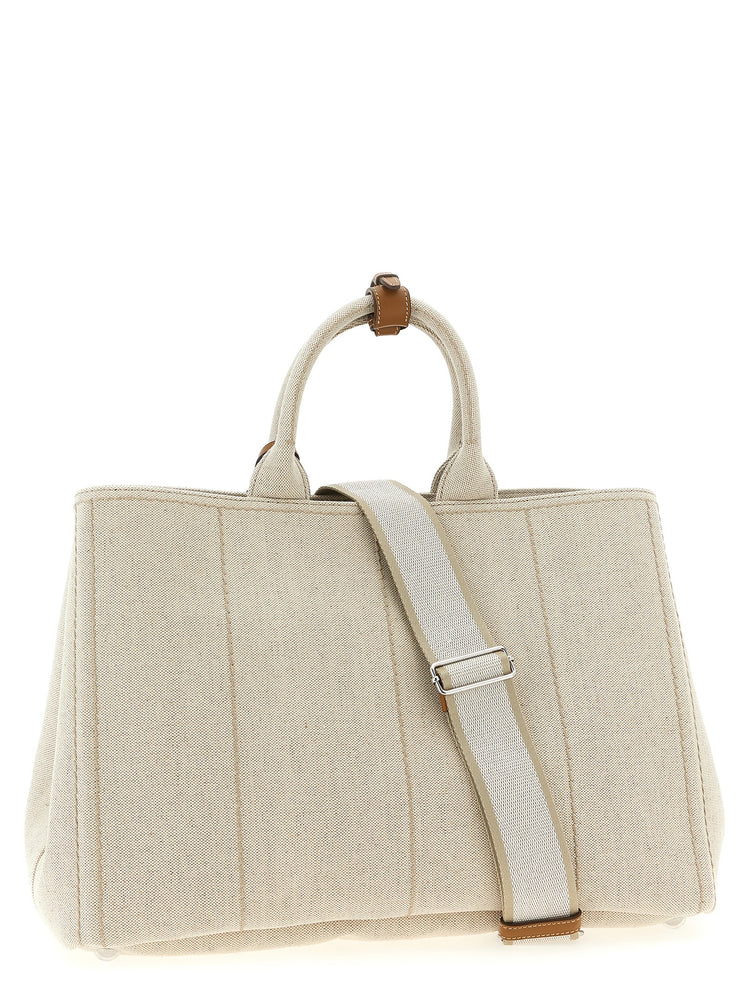 Beige Cotton Tote Bag