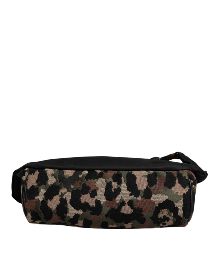 Multicolor Leopard DG Logo Belt Waist Fanny Pack Bag
