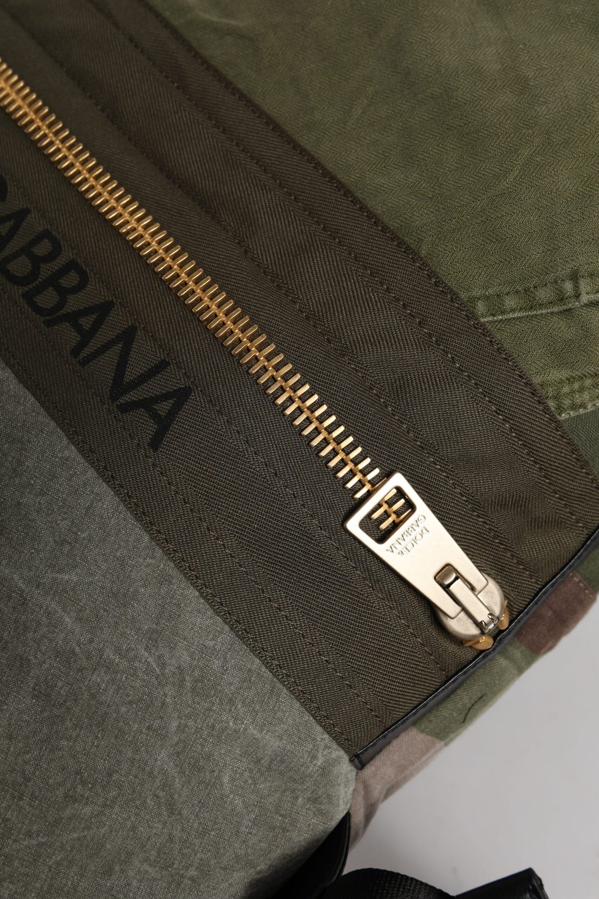 Military Green Patchwork Rucksack Backpack Bag