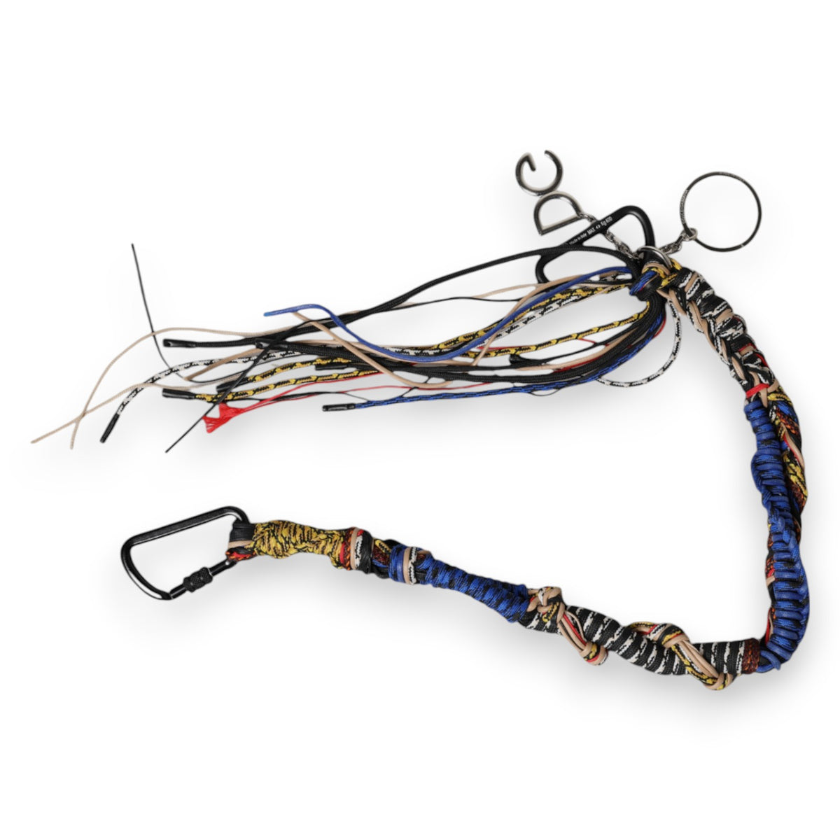 Multicolor Braided Rope Logo Bag Shoulder Strap