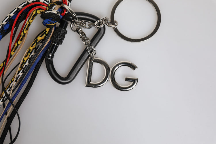 Multicolor Braided Rope Logo Bag Shoulder Strap