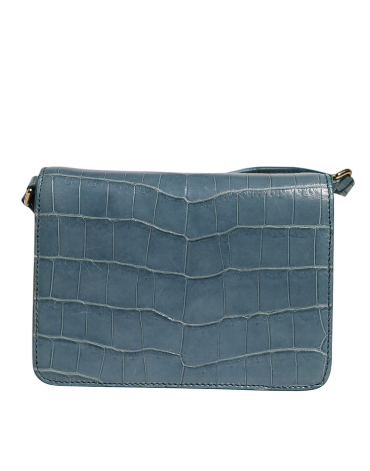 Green Exotic Leather DG Plaque Crossbody Mini Bag