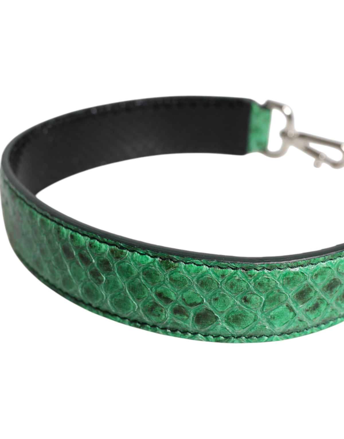 Black Green Exotic Leather Bag Shoulder Strap