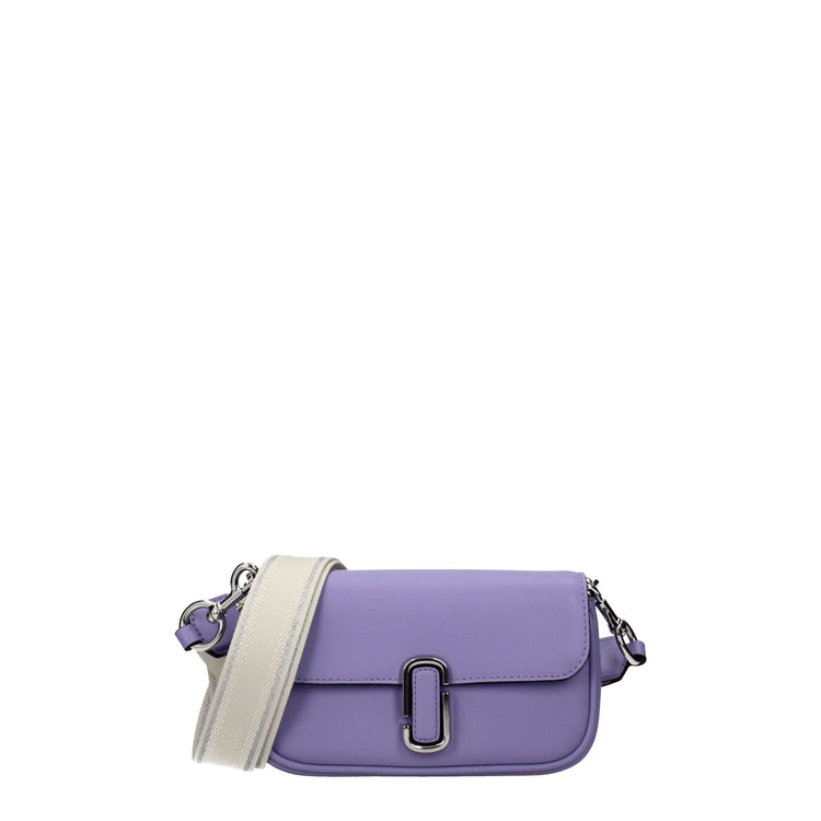 Purple Leather Crossbody Bag