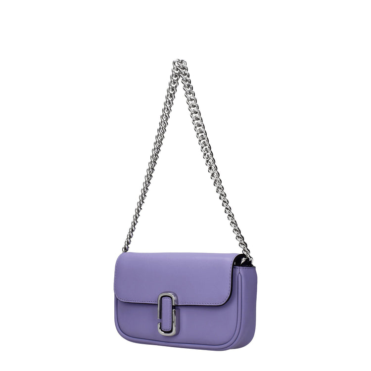 Purple Leather Crossbody Bag