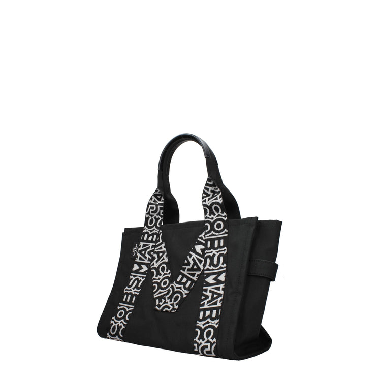 Black Fabric Shoulder Bag