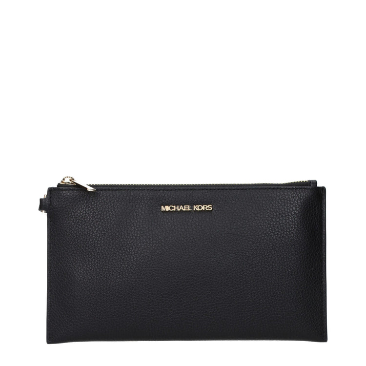 Black Leather Clutch Bag