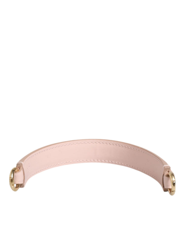 Strap Pink Leather Gold Tone Big Bag Handle Shoulder Strap