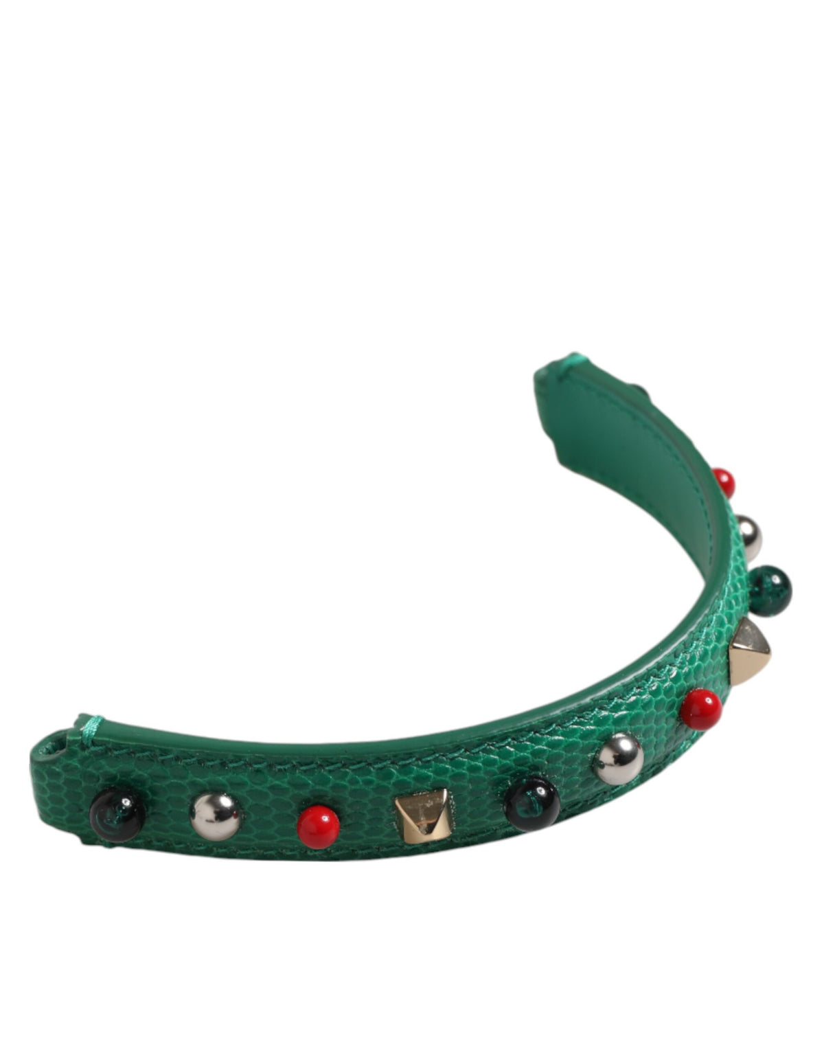 Bandoulière en cuir vert orné pour sac femme
