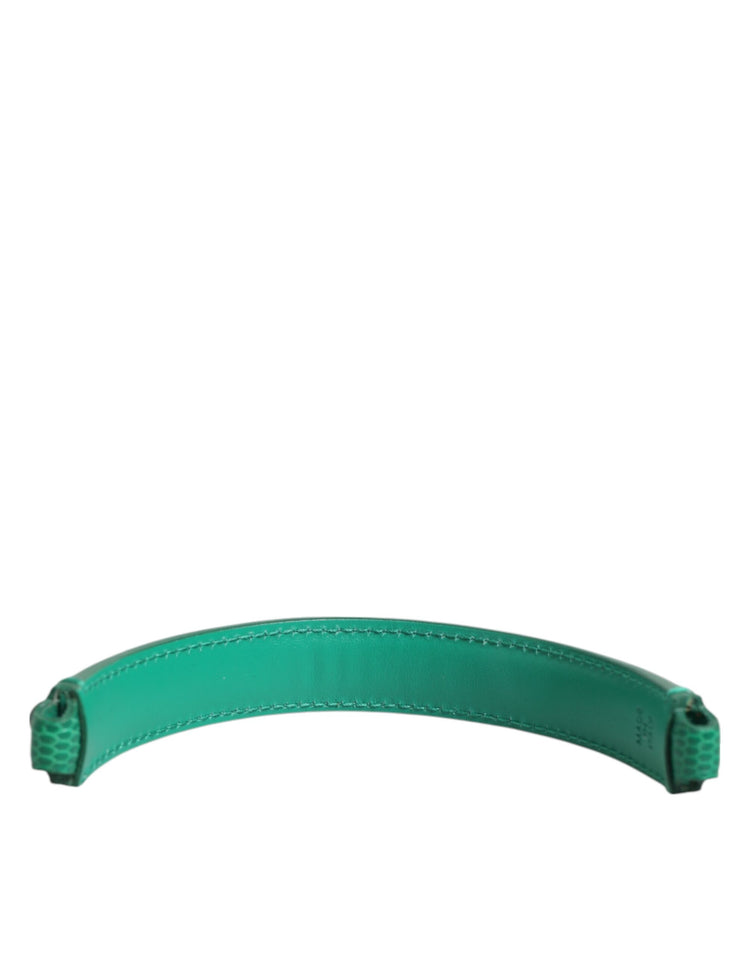 Bandoulière en cuir vert orné pour sac femme