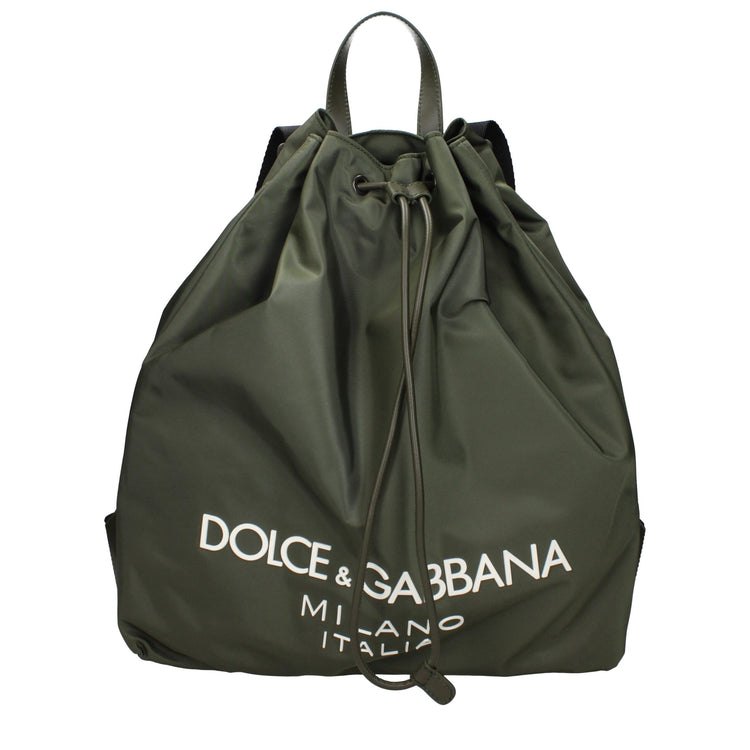 Green Nylon Backpack