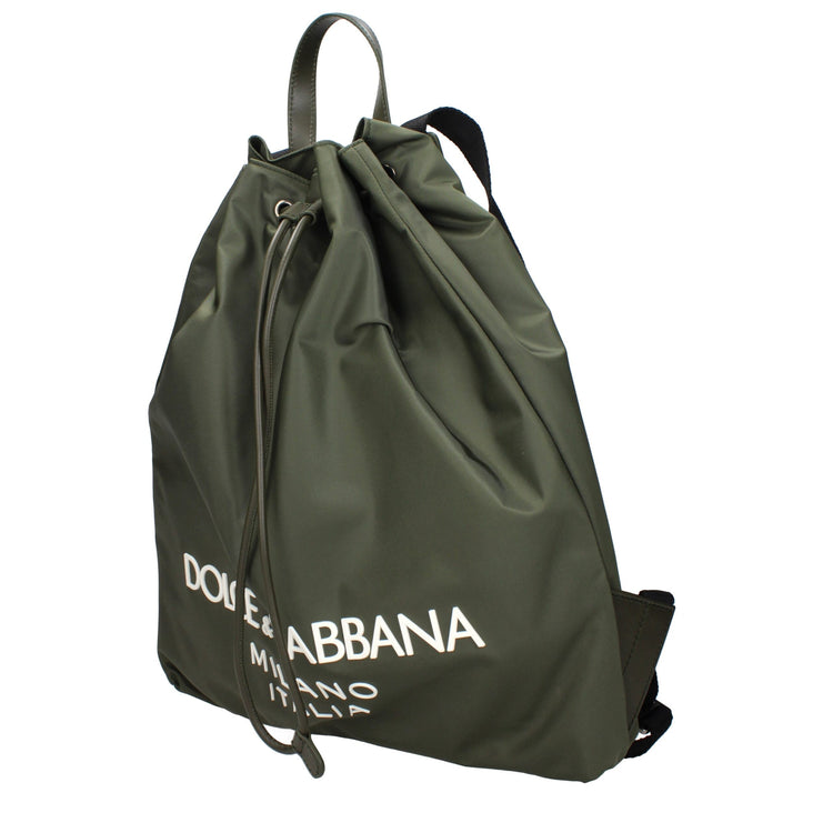 Green Nylon Backpack