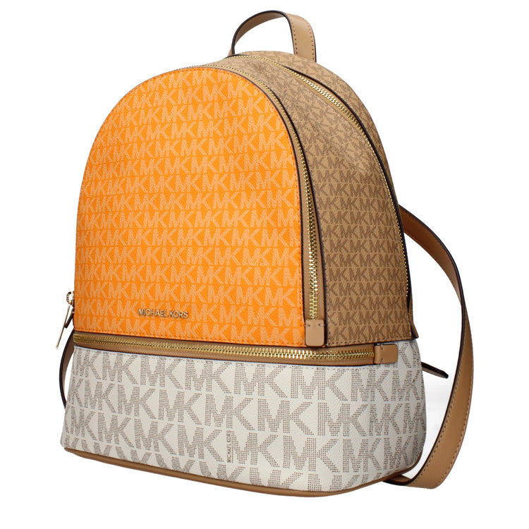 Beige Fabric Backpack