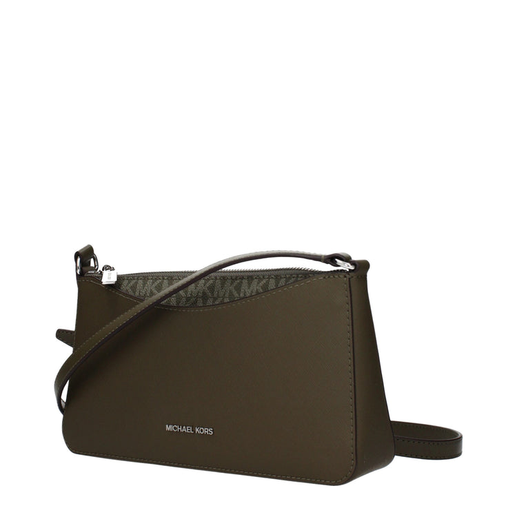 Green Fabric Crossbody Bag