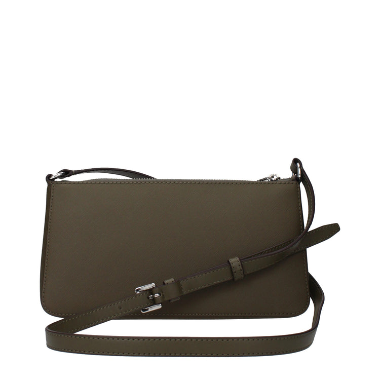 Green Fabric Crossbody Bag